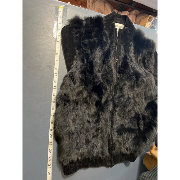 Rabbit Hair Blend  Black  Jacket Medium Old Money Luxury Mob Wife Victoria Harbo - Picture 2 of 10